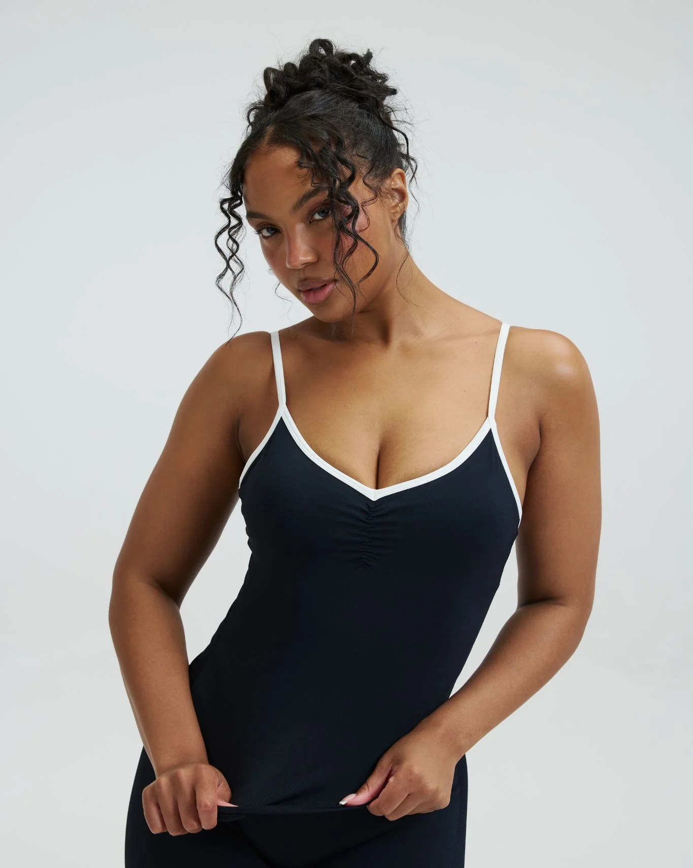 Elevate™ Outline Cross Back Tank Top | Night Black - Image 6