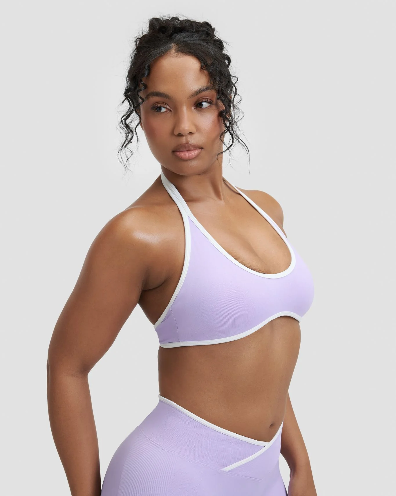 Elevate™ Outline Halterneck Bra | Lilac - Image 3