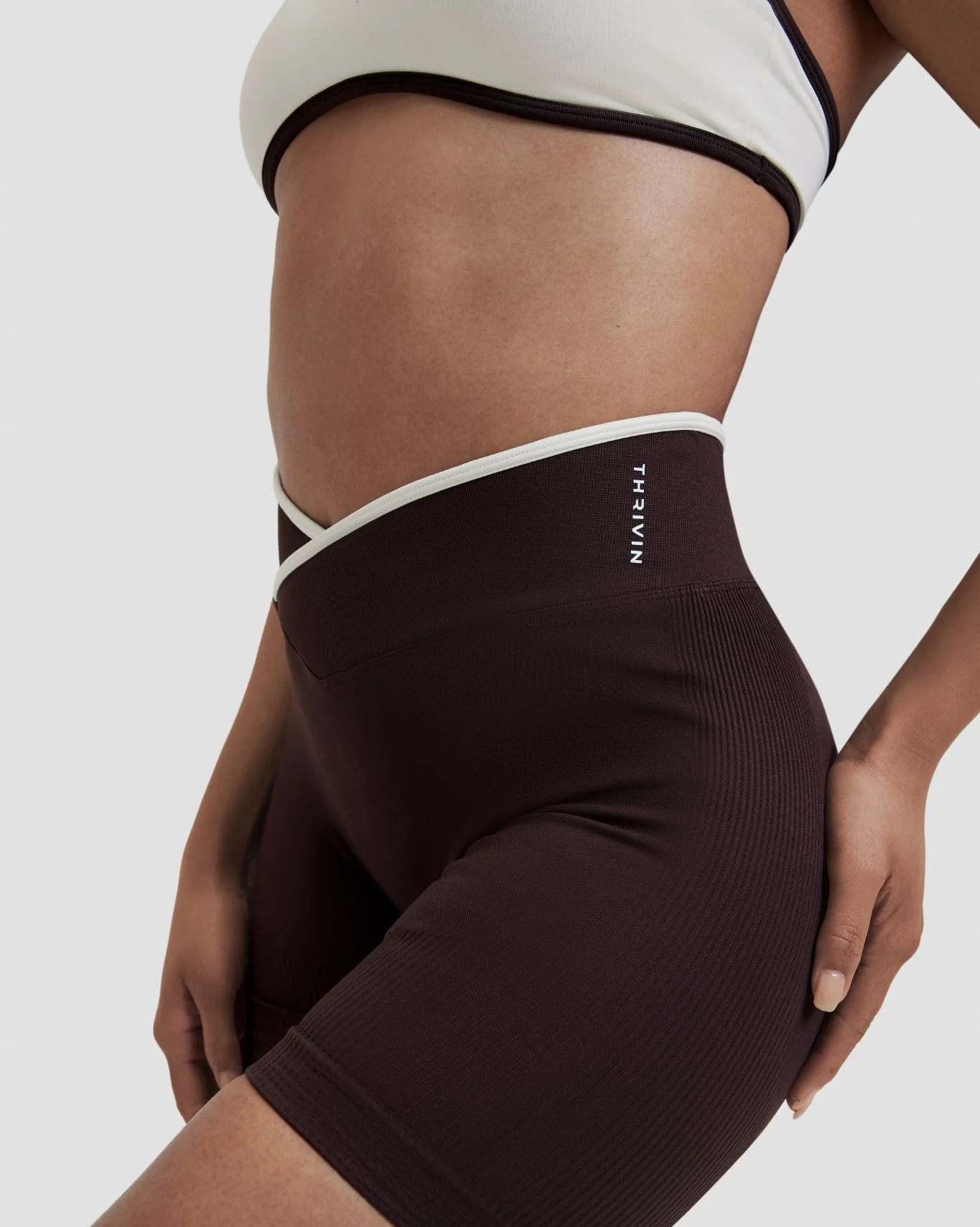 Elevate™ Outline Short Scrunch Shorts | Coffee - Image 5
