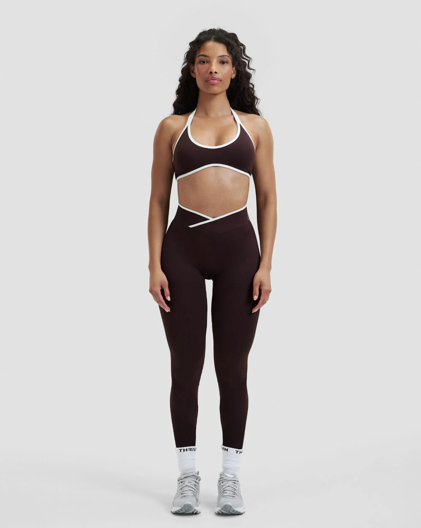 Elevate™ Outline V High Waist Leggings | Coffee - Image 8