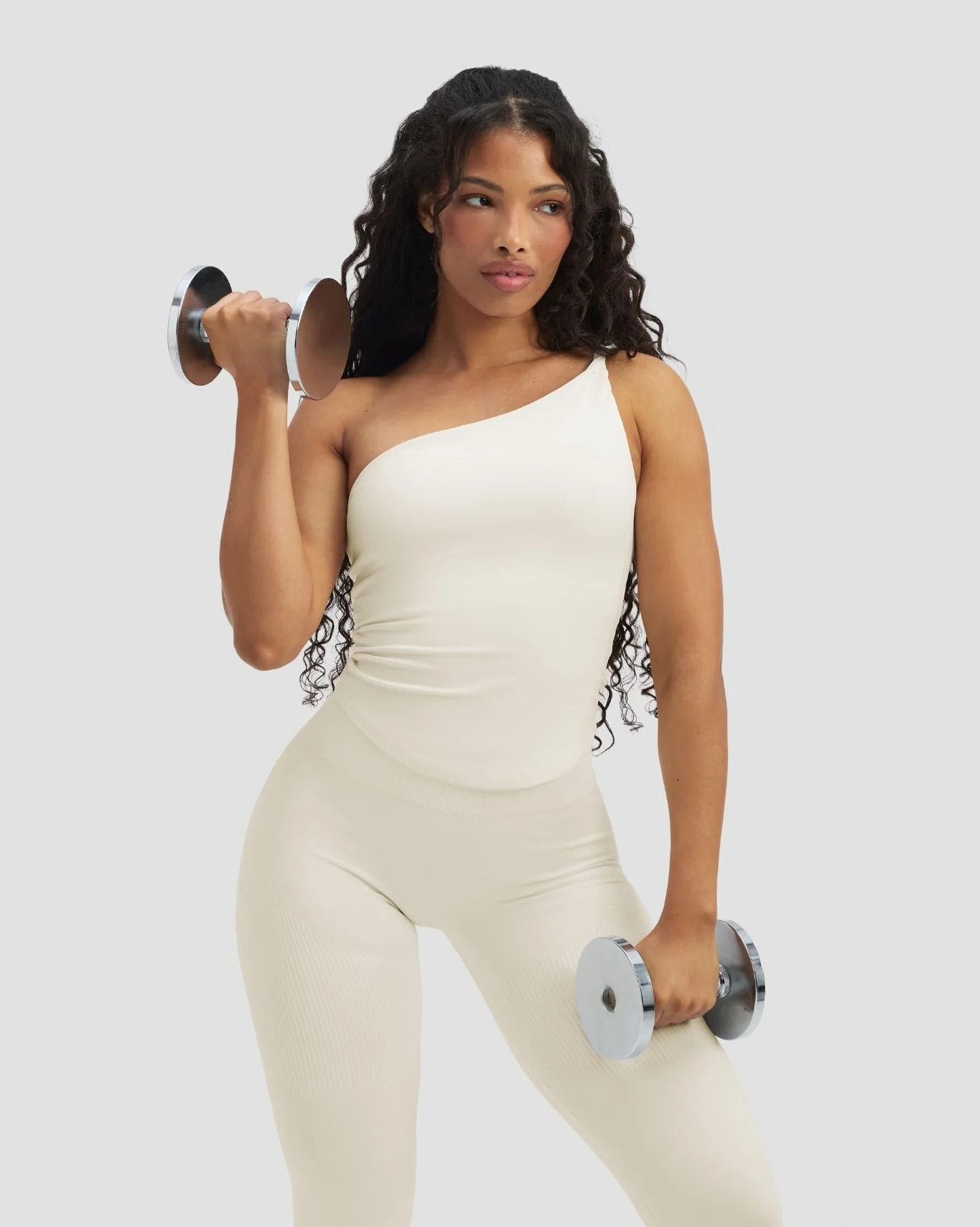 Elevate™ Sculpting Asymmetric Twist Top | Cream - Image 7