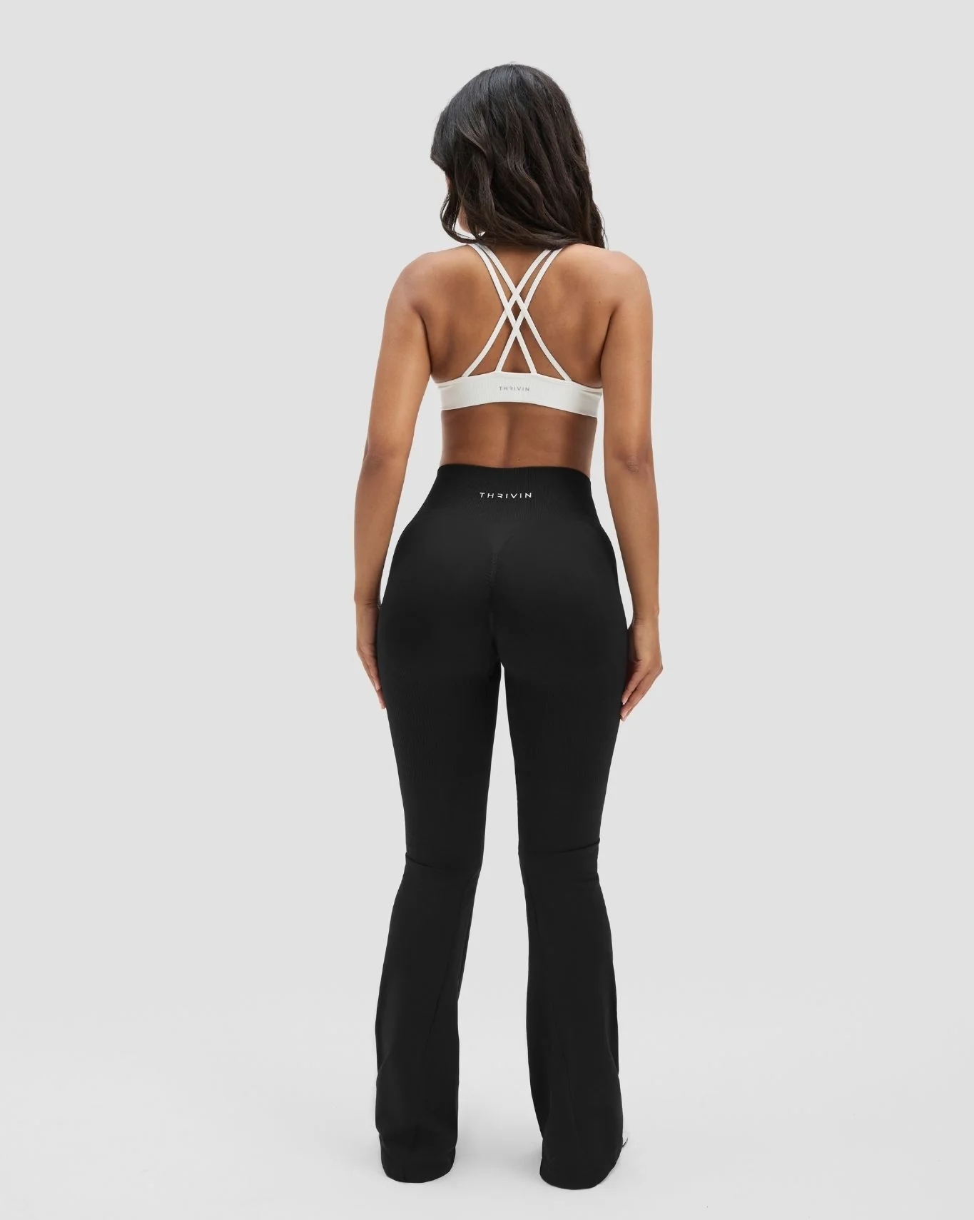 Elevate™ Sculpting High Waist Flare Leggings | Night Black - Image 4