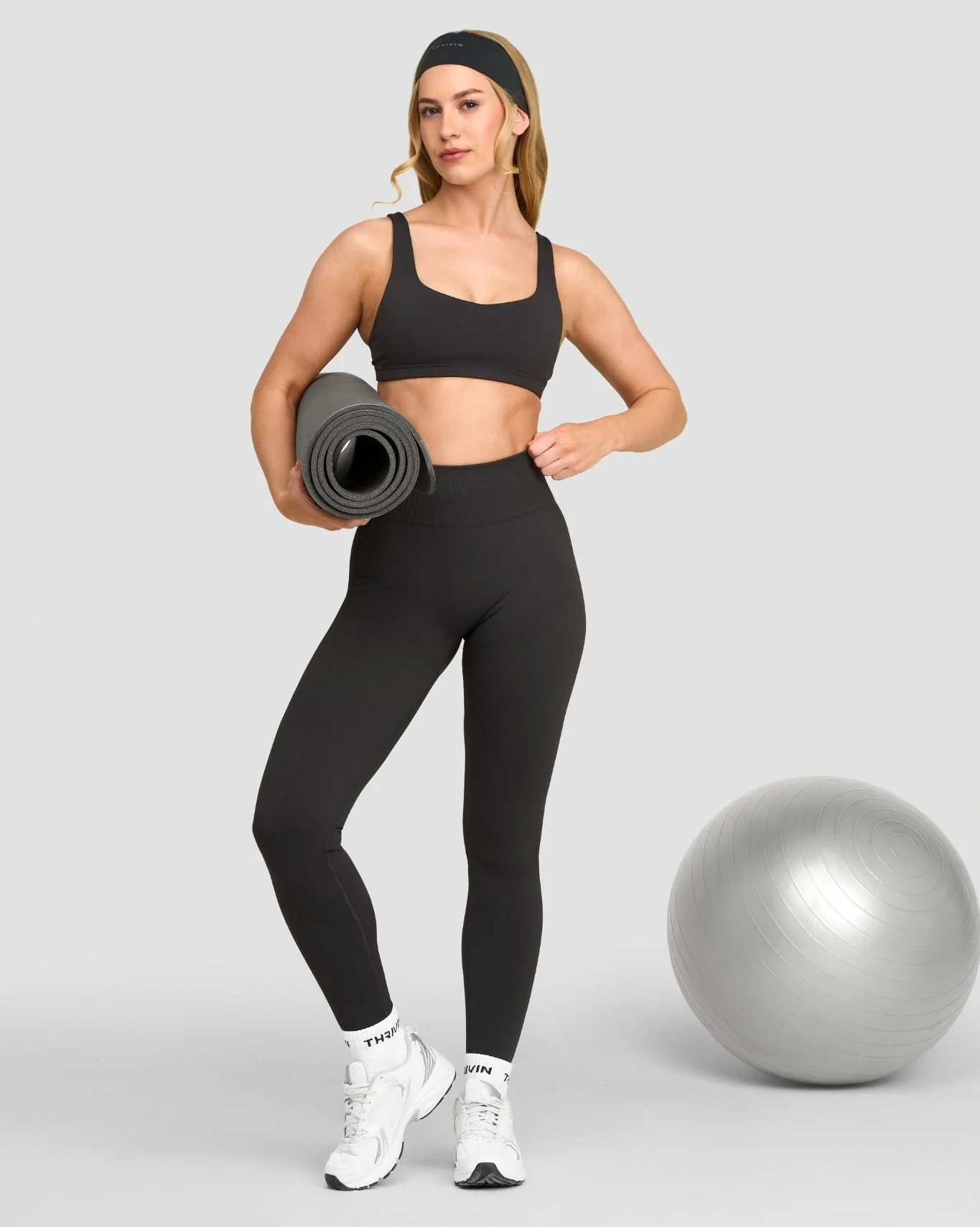 Elevate™ Sculpting High Waist Scrunch Leggings | Charcoal Grey - Image 3