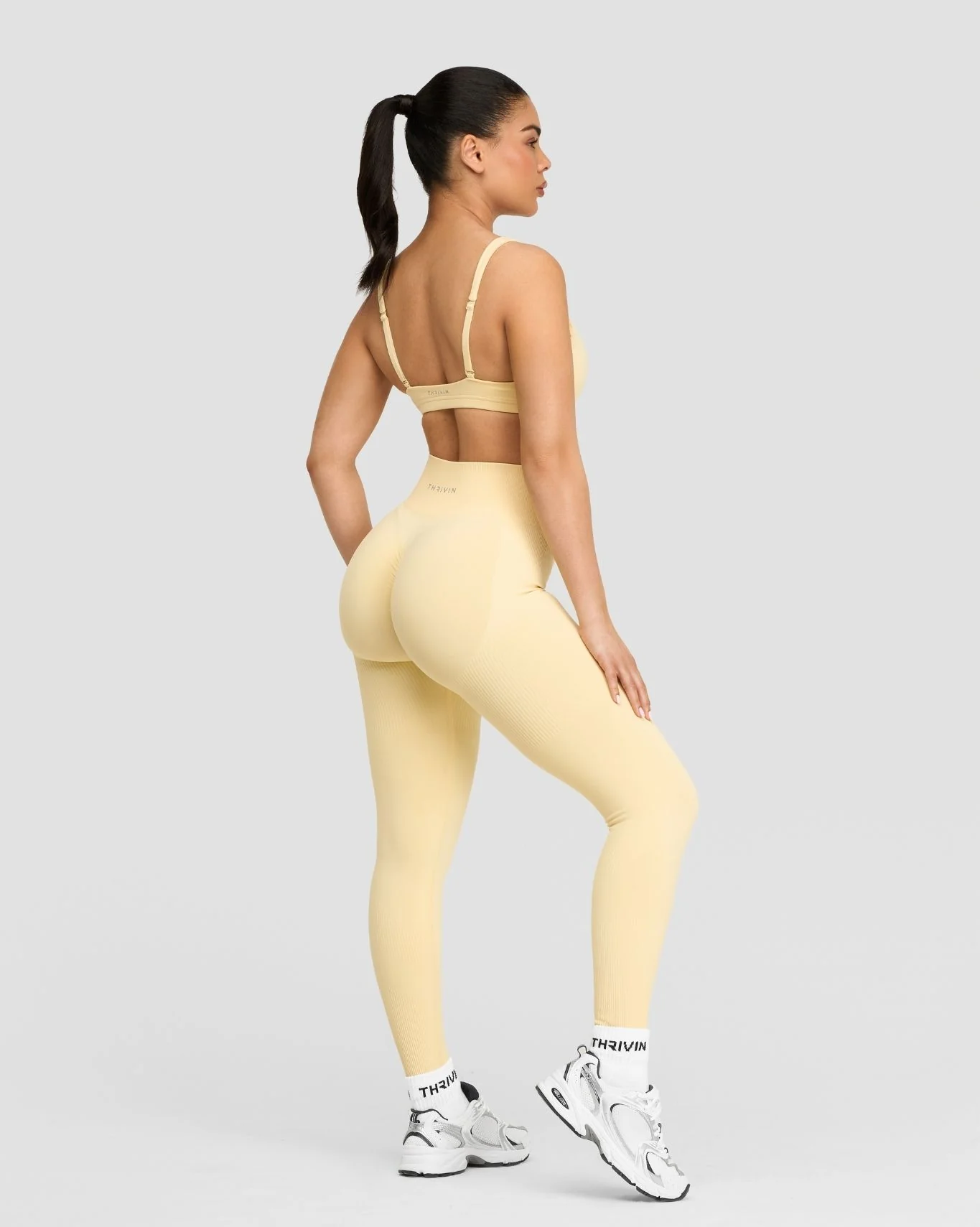 Elevate™ Sculpting High Waist Scrunch Leggings | Golden Butter - Image 4