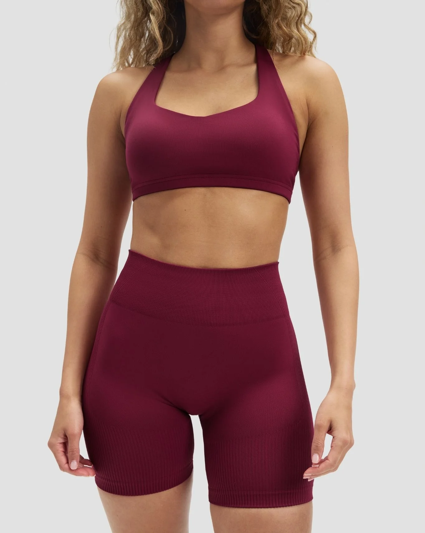 Elevate™ Sculpting High Waist Scrunch Shorts | Cherry Berry - Image 3
