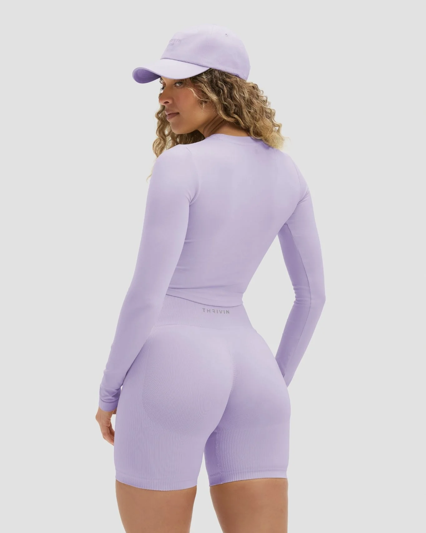 Elevate™ Sculpting High Waist Scrunch Shorts | Lilac - Image 2