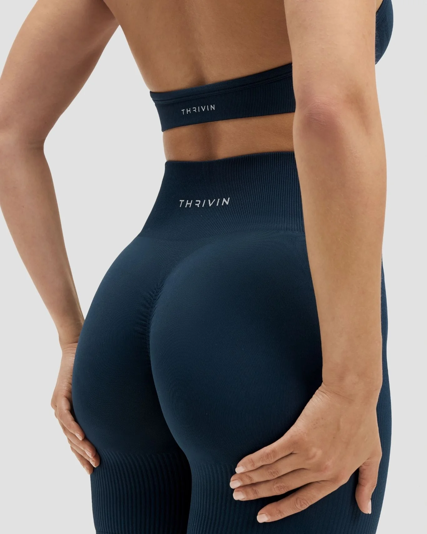 Elevate™ Sculpting High Waist Scrunch Shorts | Midnight Navy - Image 3