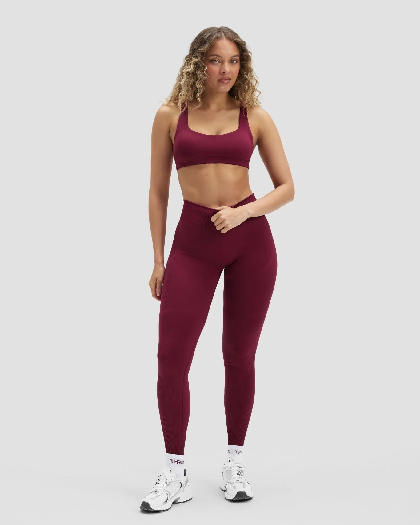 Elevate™ Sculpting Mid Waist Scrunch Leggings | Cherry Berry - Image 3