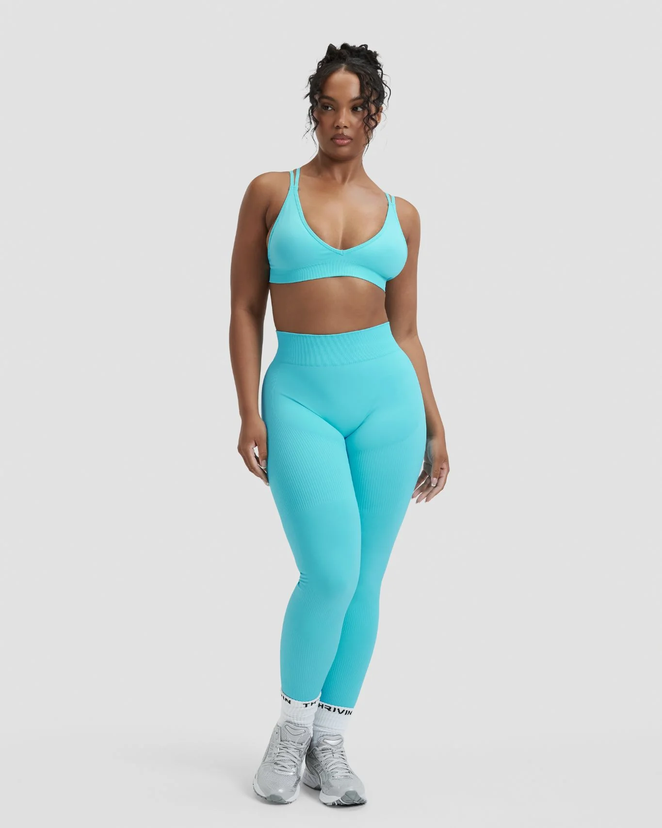 Elevate™ Sculpting Mid Waist Scrunch Leggings | Clear Tides - Image 4