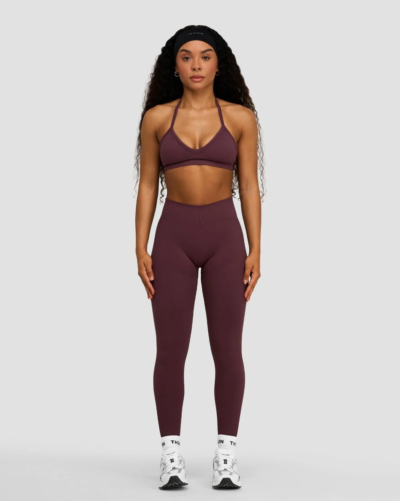 Elevate™ Sculpting Mid Waist Scrunch Leggings | Dark Mauve - Image 5