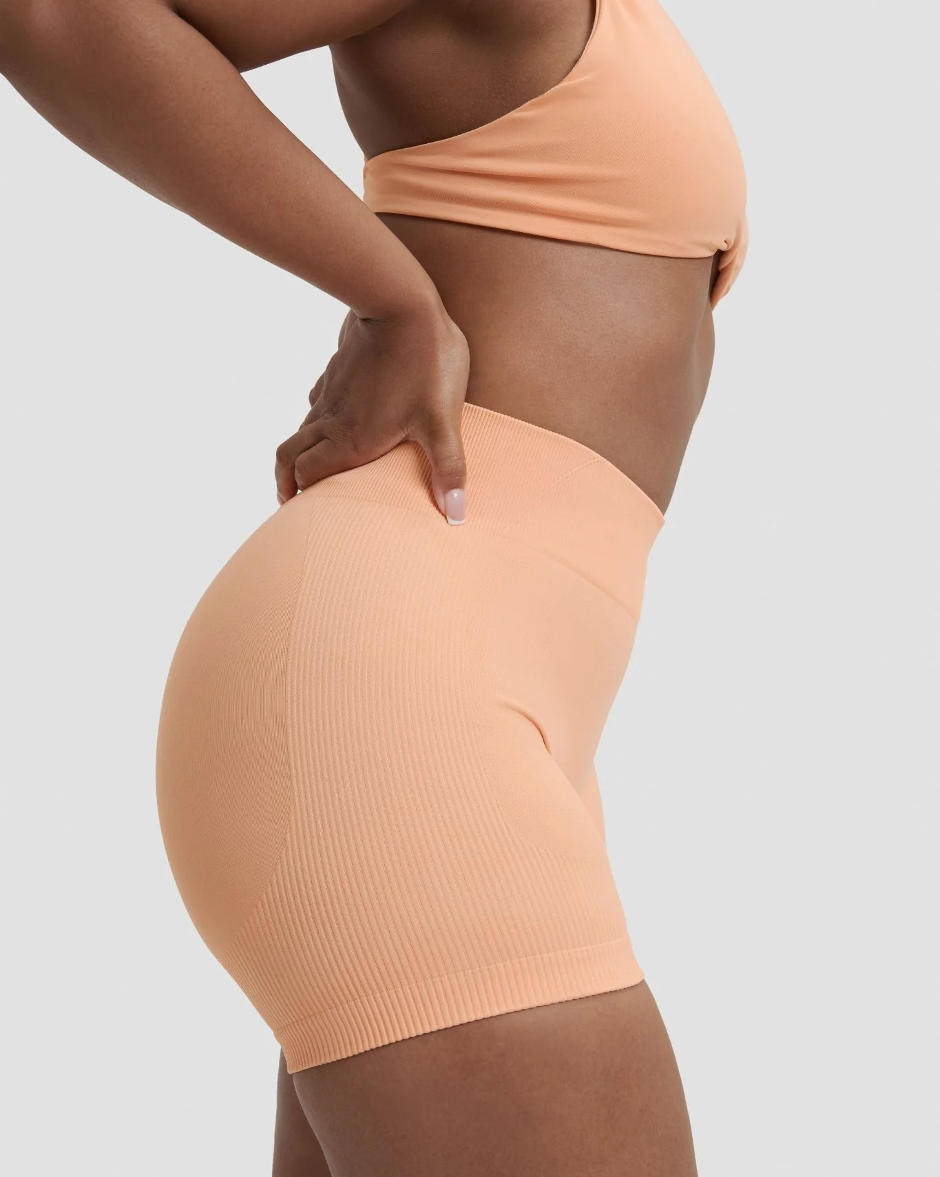 Elevate™ Sculpting Mid Waist Scrunch Shorter Shorts | Melon Ice - Image 8