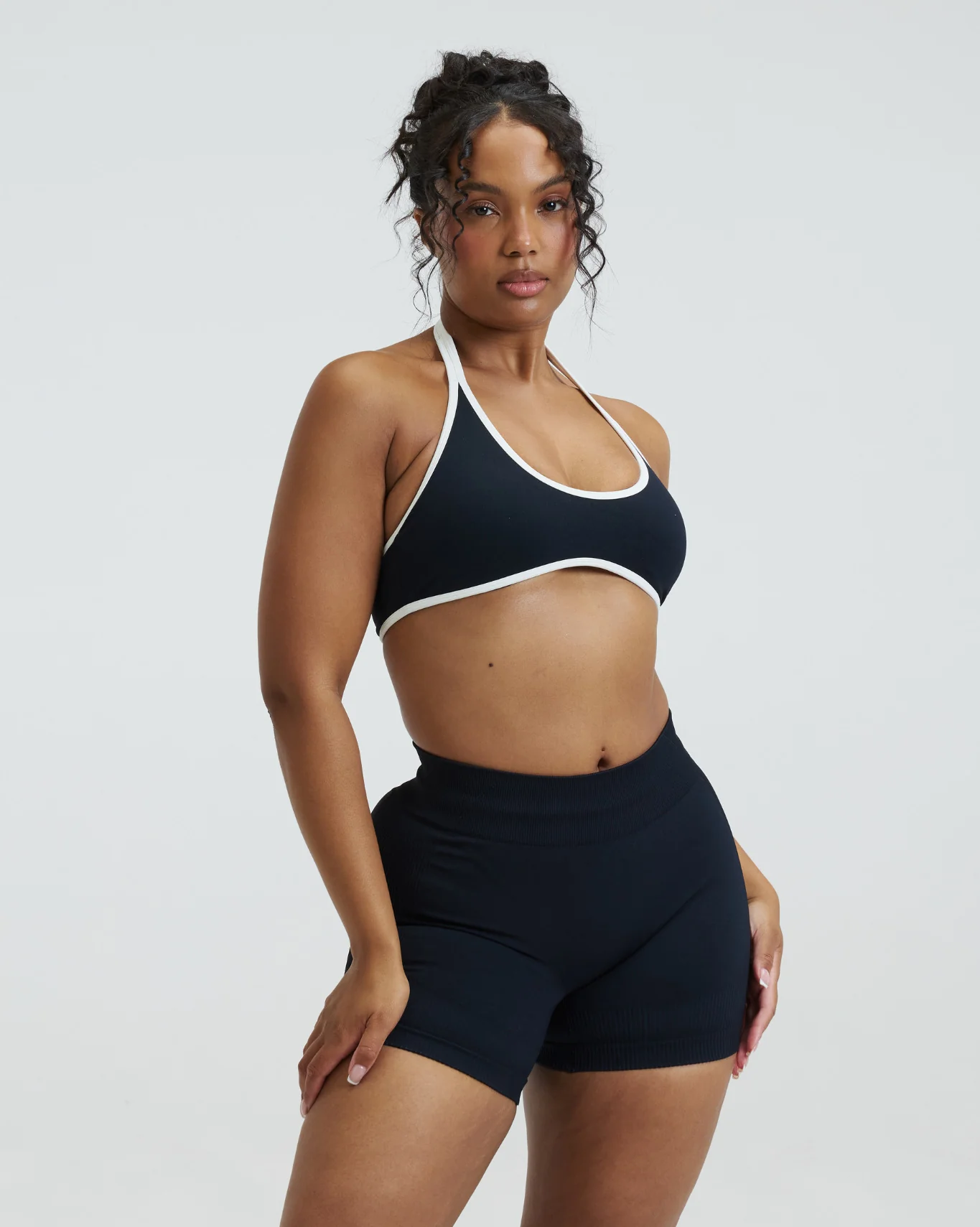 Elevate™ Sculpting Mid Waist Scrunch Shorter Shorts | Night Black - Image 4