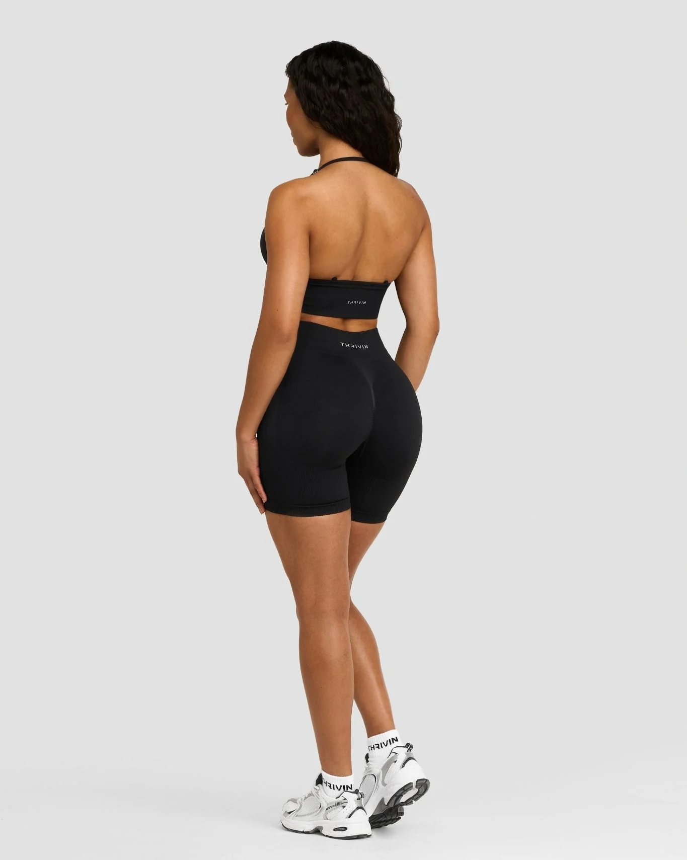 Elevate™ Sculpting Mid Waist Scrunch Shorts | Night Black - Image 4