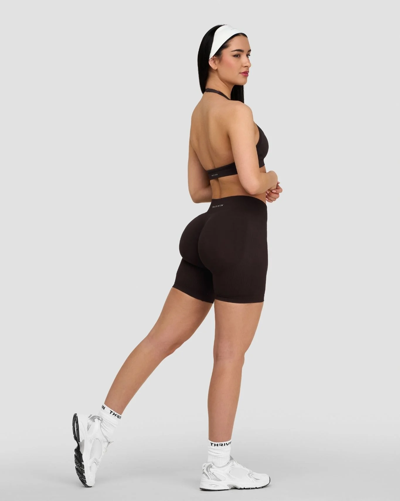 Elevate™ Sculpting Seamless Adjustable Halter Bra | Coffee - Image 4