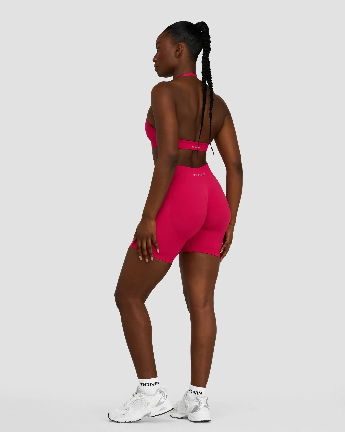 Elevate™ Sculpting Seamless Adjustable Halter Bra | Strawberry - Image 5