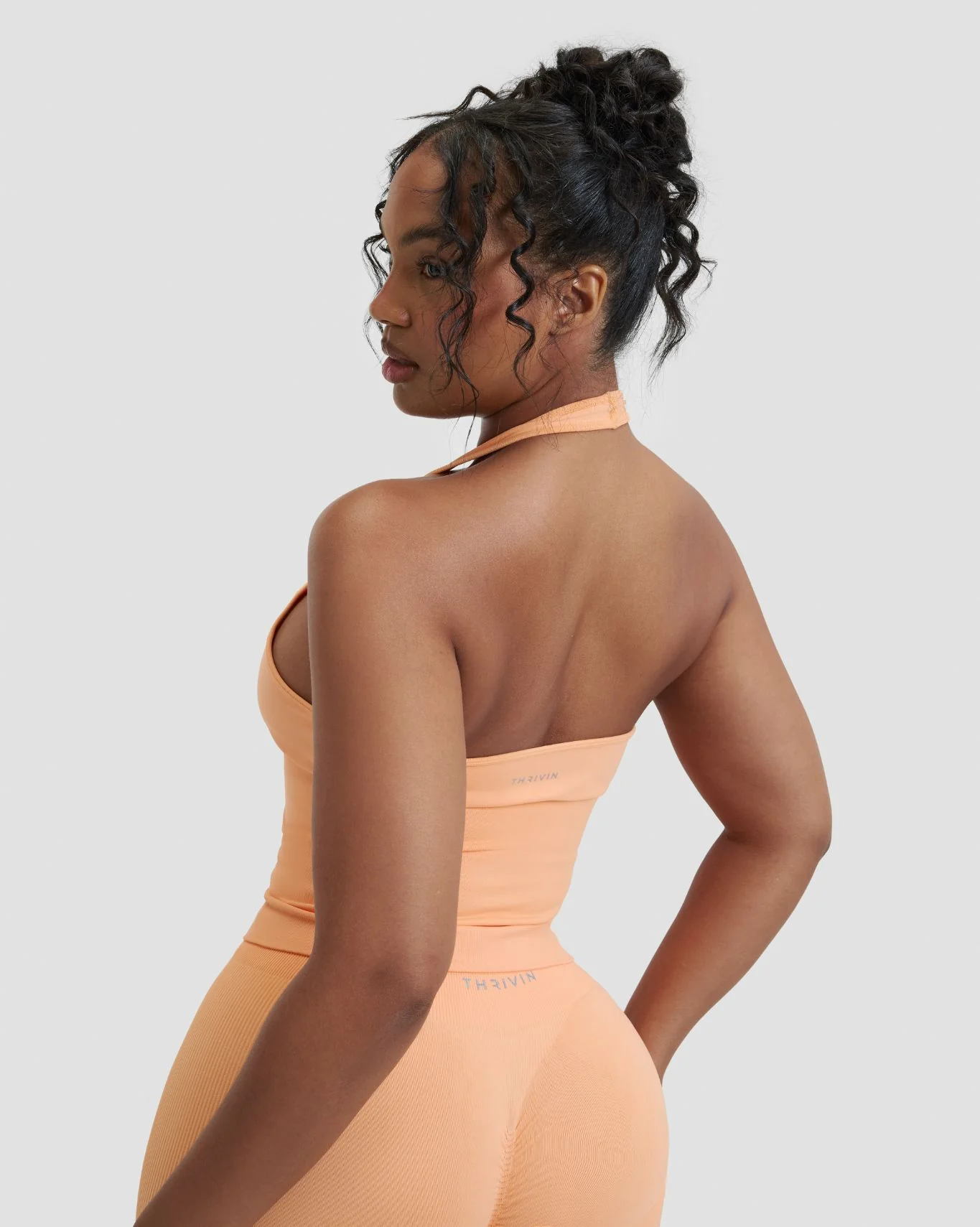 Elevate™ Sculpting Seamless Halterneck Top | Melon Ice - Image 3