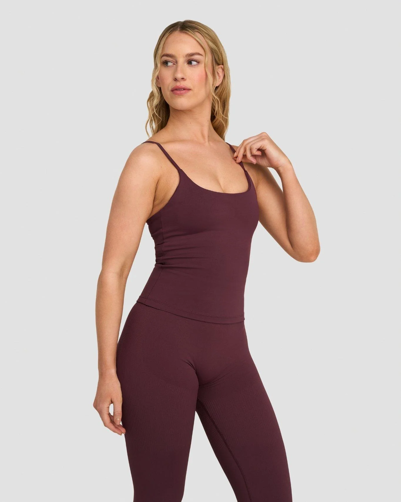 Elevate™ Sculpting Seamless Scoop Neck Cami | Dark Mauve - Image 3