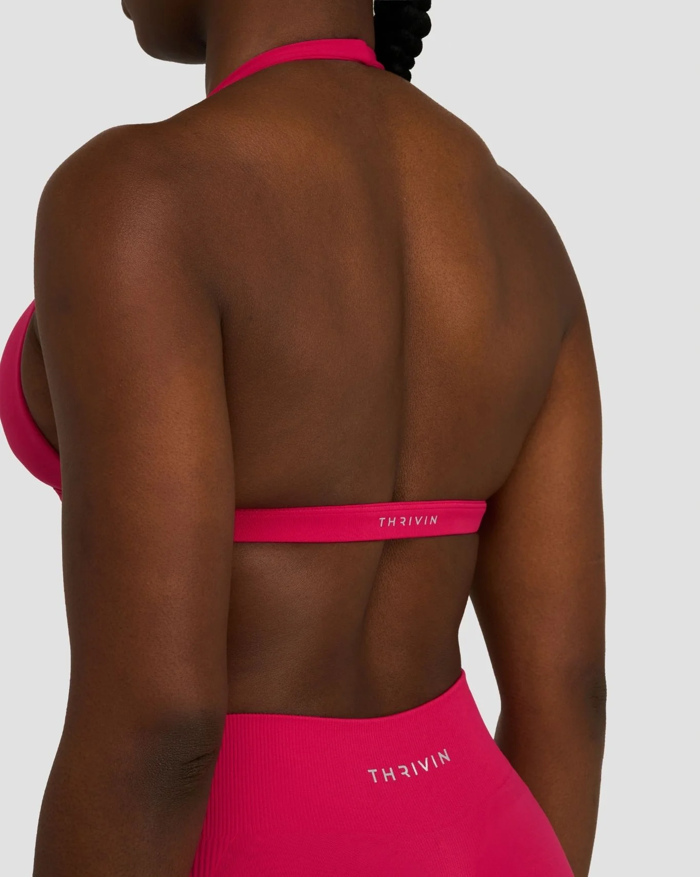 Elevate™ Sculpting Seamless V-Neck Halter Bra | Strawberry - Image 5