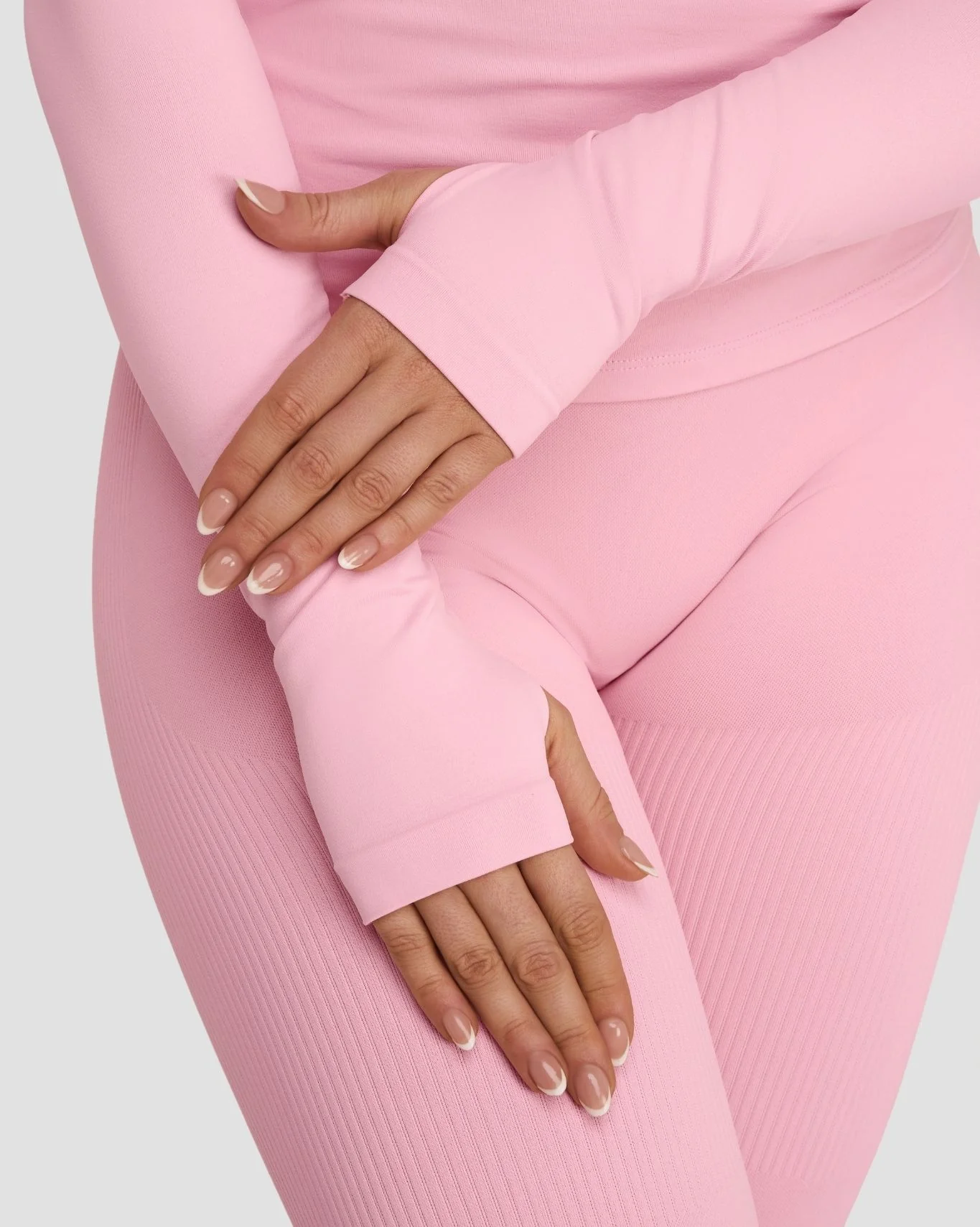 Elevate™ Sculpting Seamless V-Neck Top | Cotton Pink - Image 6