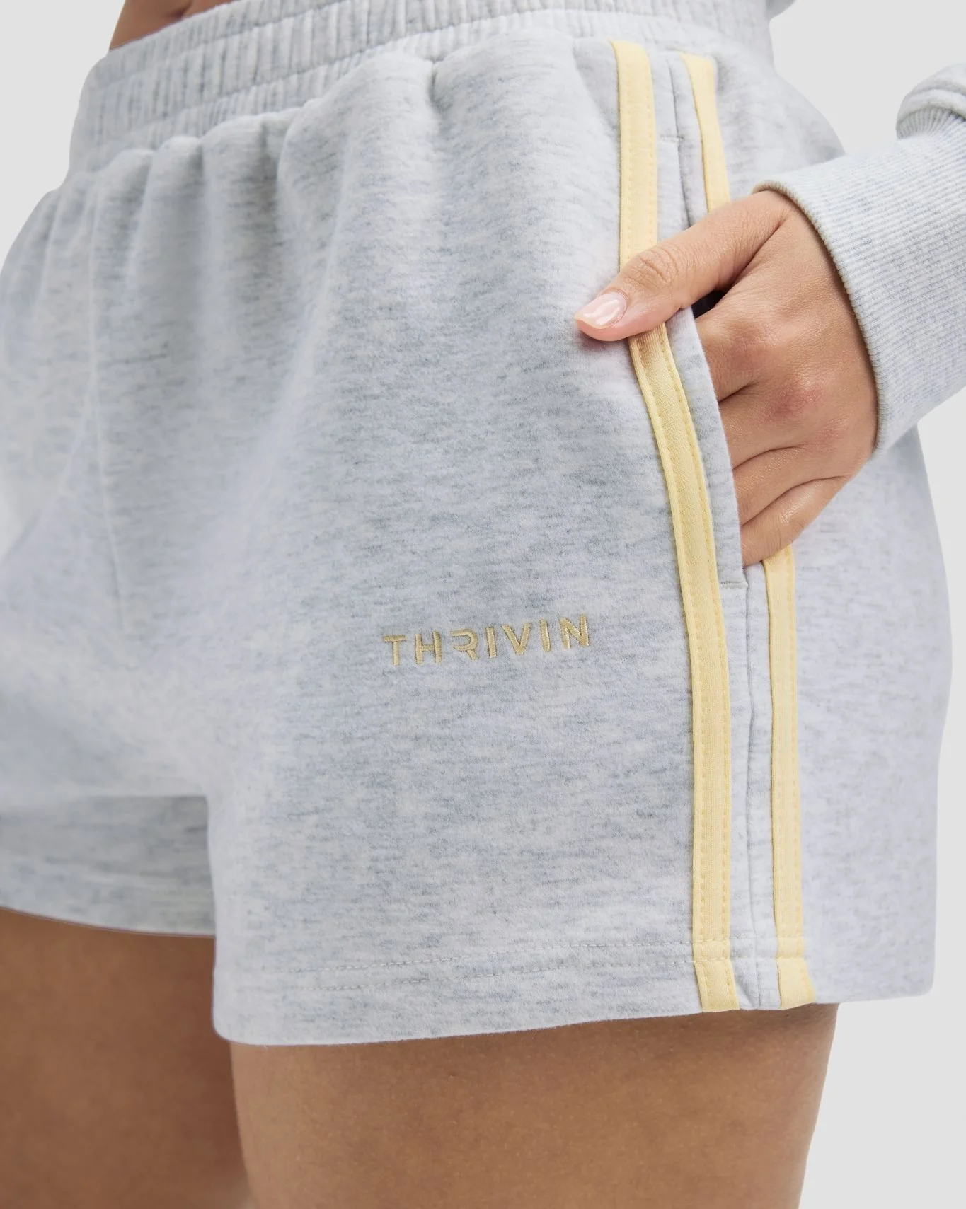 Essential Jersey Stripe Shorts | Marl - Image 3