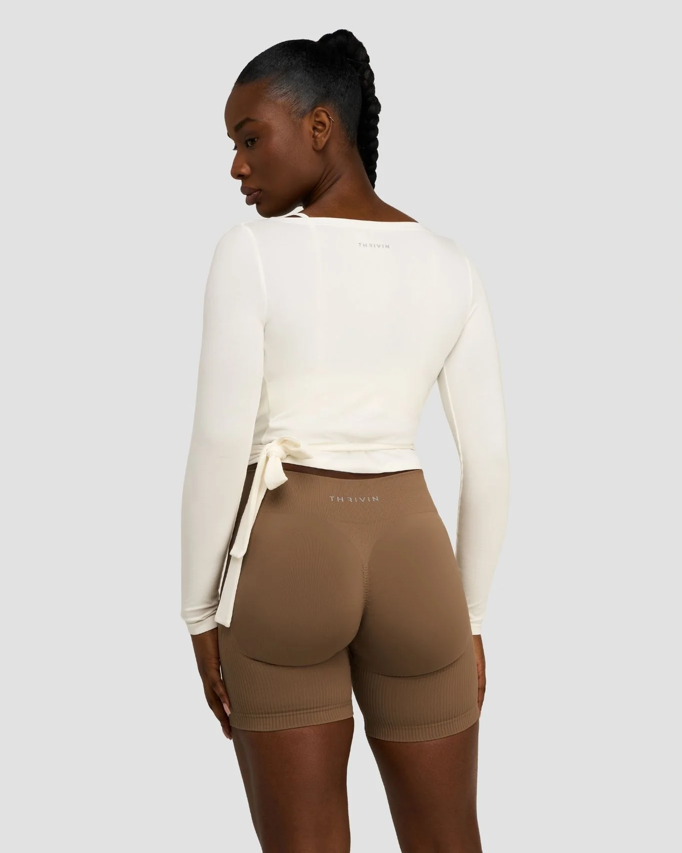 The Essential Collection Wrap Top | Cream - Image 2