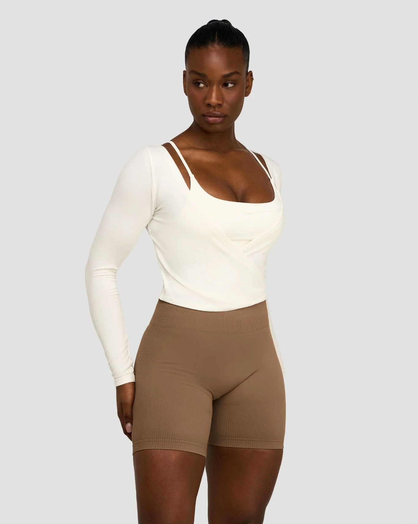 The Essential Collection Wrap Top | Cream - Image 3